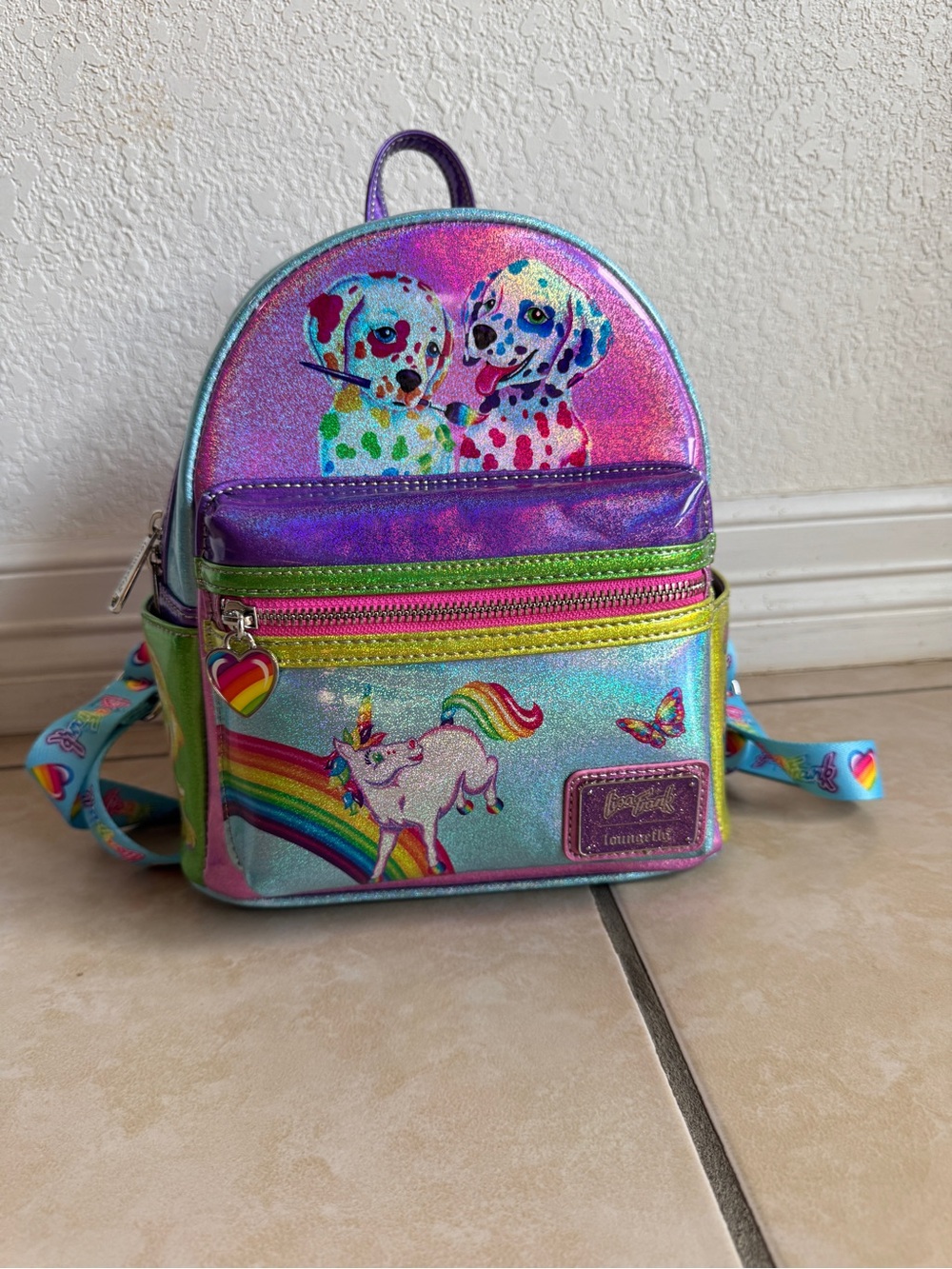 Loungefly Holographic Lisa Frank Mini Backpack - Picture 2 of 8